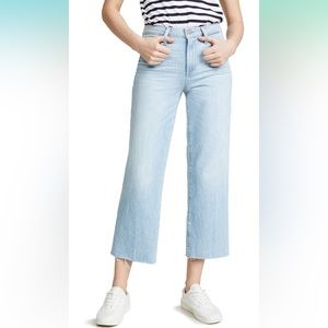 Paige Nellie Womens Size 28 Blue Light Wash High Rise Wide Leg Cropped Jeans